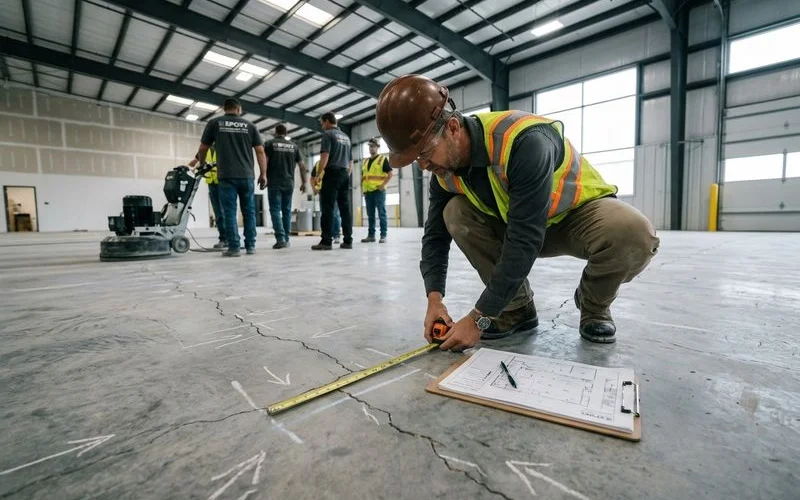 Comprehensive substrate investigation and crack mapping before repair work begins