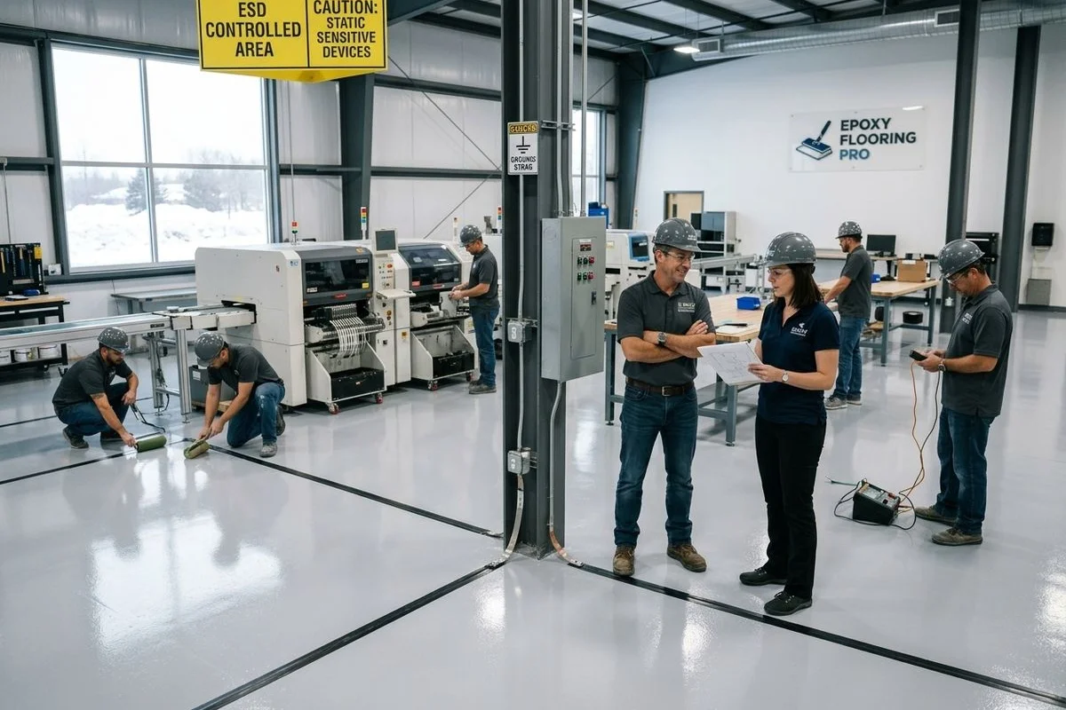 Electrostatic Dissipative & Conductive Floor Systems